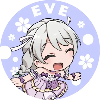 😲 95647a7a Eve EVE Anime, Chibi, Carino, Cartone animato, Personaggio femminile, Ragazza telegram sticker