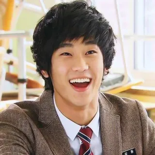 😁 d1cc5f0f asiático, hombre, sonriendo, traje, retrato, niño telegram sticker