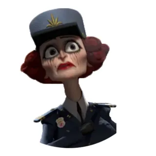 😭 53a8730e Chantel Dubois Madagascar 3: Europe's Most Wanted Tierkontrolle, Uniform, Captain, Bösewicht, Film telegram sticker