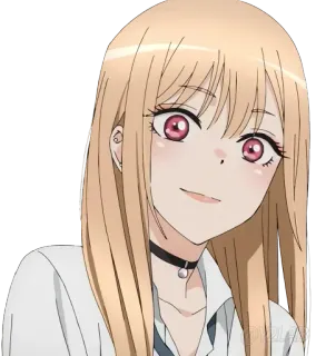 🙂 4f33dc04 Marin Kitagawa My Dress-Up Darling 动漫, 女孩, 金发, 可爱, 喜多川海梦, 更衣人偶坠入爱河 telegram sticker