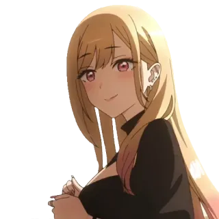 😃 556fa9c0 动漫, 女孩, 可爱, 肖像, 金发, 动漫女孩 telegram sticker