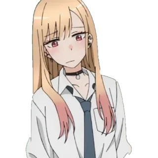 😐 6aeac8ab Marin Kitagawa My Dress-Up Darling 动漫, 女孩, 金发, 可爱, 喜多川海梦, 更衣人偶坠入爱河 telegram sticker