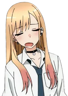 😩 9b481b64 Marin Kitagawa My Dress-Up Darling 动漫, 女孩, 制服, 可爱, 喜多川海梦, 更衣人偶坠入爱河 telegram sticker