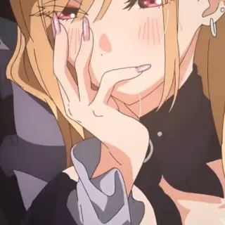 🤤 b241adbb 动漫, 女孩, 哭泣, 金发, Cosplay telegram sticker