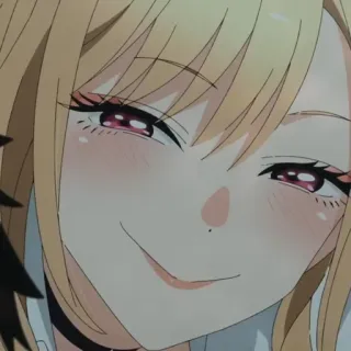 😼 c9c0daa4 动漫, 女孩, 可爱, 微笑, 金发 telegram sticker