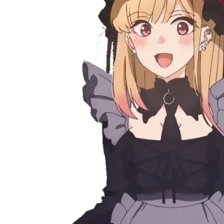 😍 e33b23f8 Marin Kitagawa My Dress-Up Darling 动漫, 漫画, 可爱, 女孩, Cosplay telegram sticker