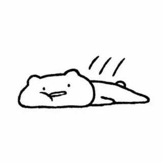 🌿 14d32320 bear, animal, cartoon, sketch, drawing, cute, lazy whatsapp sticker