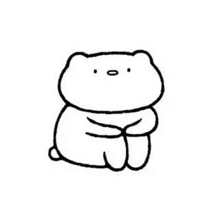 🔖 482b5111 bear, cartoon, animal, drawing, cute, kawaii whatsapp sticker