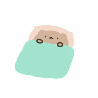 🏷 6438b5fb cute, bear, sleeping, blanket, kawaii whatsapp sticker