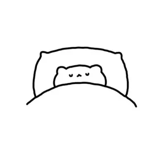 💤 6cb660d7 bear, sleeping, cute, cartoon, bed, pillow whatsapp sticker