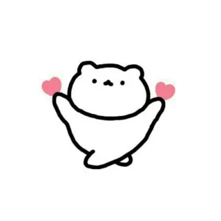 ⛲️ 72b4e0cc bear, cute, kawaii, animal, heart whatsapp sticker