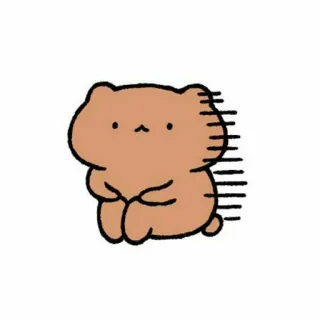☁️ bf55de4a cartoon, animal, bear, cute, kawaii, running whatsapp sticker