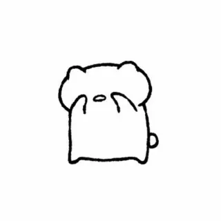 🔖 d500ea9f animal, cute, drawing, cartoon, bear, sketch whatsapp sticker