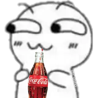🤤 143ec0e2 Coca-Cola Coca-Cola, Bebida, Refresco, Bebida, Dibujo animado, Botella telegram sticker