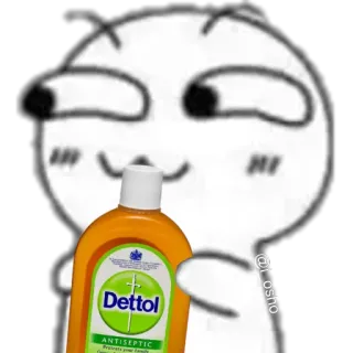 🤤 19a05acf Dettol dettol, antiséptico, dibujos animados, salud, limpieza telegram sticker