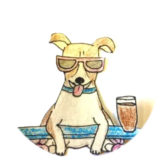 😋 0016813f 狗, 太阳镜, 啤酒, 动物, 宠物, 放松 whatsapp sticker