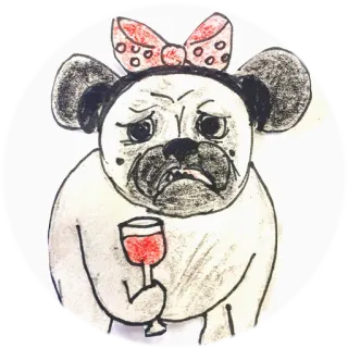 Drinking dogs whatsapp stickers