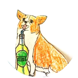 Drinking dogs whatsapp stickers