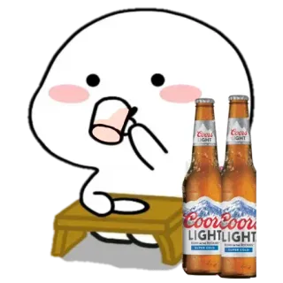 🥤 435b0c5d Coors LIGHT beer, alcohol, coors light, drink, cartoon, beverage whatsapp sticker