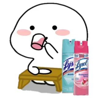 🥤 bbda67b1 cartoon, disinfectant, spray, lysol, clean, hygiene whatsapp sticker