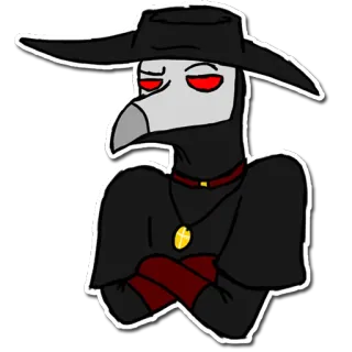😒 7bed4695 médecin de peste, masque, costume, médiéval, maladie, médical telegram sticker