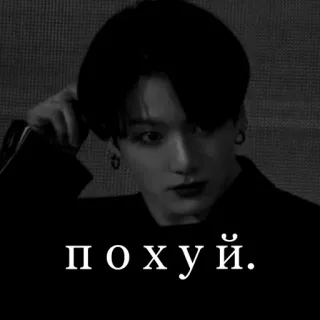 🥰 6e446d7c похуй. russisch, tekst, uitdrukking, zwart-wit, portret telegram sticker