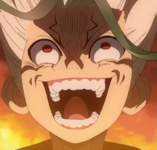 🧪 1f9a57c2 Senku Ishigami Dr. Stone Anime, Dr. Stone, Senku Ishigami, Arrabbiato, Personaggio whatsapp sticker