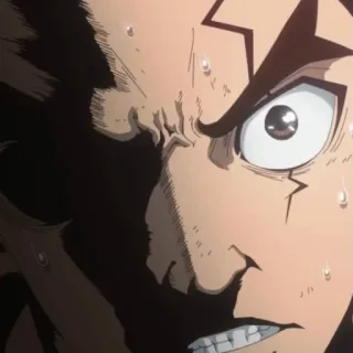 👿 57eb9e19 Anime, Manga, Arrabbiato, Sudato, Primo piano, Personaggio, Espressione whatsapp sticker