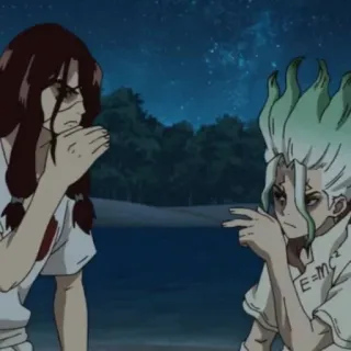 🧪 84f7b696 Senku Ishigami Dr. Stone anime, dr stone, senku, ishigami, personaggio whatsapp sticker