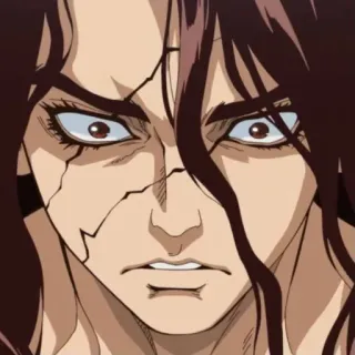 💪 8d7d3ef5 Tsukasa Shishio Dr. Stone Anime, Dr. Stone, Tsukasa Shishio, Personaggio, Arrabbiato, Faccia whatsapp sticker