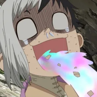 🤢 b95b3bbc Anime, Reazione, Vomito, Divertente, Disgusto whatsapp sticker