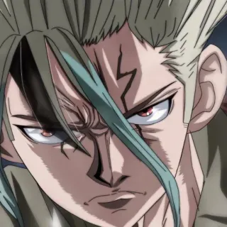 🧪 f7edda0b Senku Ishigami Dr. Stone Anime, Personaggio, Senku, Dr. Stone, Ritratto whatsapp sticker