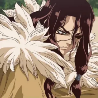 💪 fb1849ee Tsukasa Shishio Dr. Stone Anime, Dr. Stone, Tsukasa Shishio, Personaggio, Guerriero whatsapp sticker