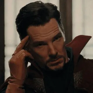 🤔 4efd956a Doctor Strange 奇异博士, 漫威, 超级英雄, 魔法, 巫师, 思考 telegram sticker