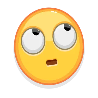 🙄 077ef771 Эмодзи, Думающий, Неуверенный, Выражение, Желтый telegram sticker
