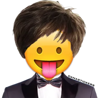 😛 cdb74db9 Emoji, Gezicht, Smoking, Formeel, Tong telegram sticker