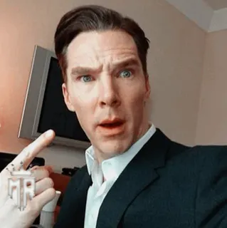 👨‍🔬 86d1380f Benedict Cumberbatch aktor, selebriti, potret, Benedict Cumberbatch, orang telegram sticker