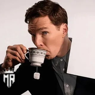 👨‍🔬 e050116d Benedict Cumberbatch aktor, teh, minum, pria, selebriti telegram sticker
