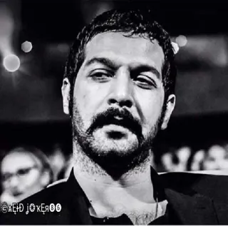 😊 a8470a0f saeid joker00 Mann, Porträt, Schwarzweiß, saeid joker00, Mann mit Bart whatsapp sticker