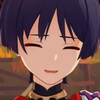 ✨ 68a12ca2 Scaramouche Genshin Impact scaramouche, genshin impact, anime, charakter, lächelnd, videospiel whatsapp sticker