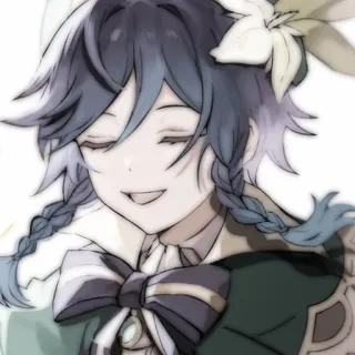 ✨ 68e1de2c Venti Genshin Impact Venti, Genshin Impact, Anime, Videospiel, Charakter, Lächeln whatsapp sticker