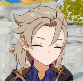 ✨ 97f47126 Albedo Genshin Impact Albedo, Genshin Impact, Anime, Videospiel, Charakter, lächelnd whatsapp sticker