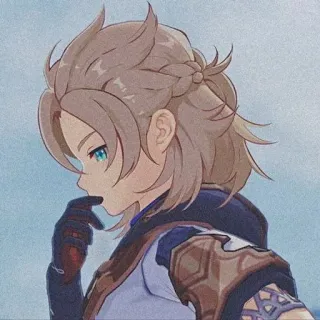 ✨ b11213d3 Albedo Genshin Impact Anime, Spiel, Charakter, Albedo, Genshin Impact, blonde Haare, blaue Augen whatsapp sticker