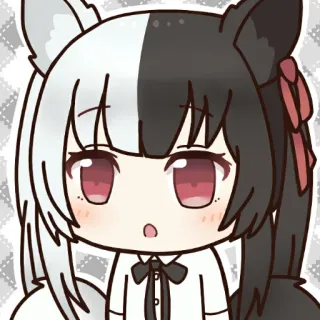 🐾 773351ca Anime, Manga, Orejas de gato, Lindo, Kawaii, Chibi telegram sticker