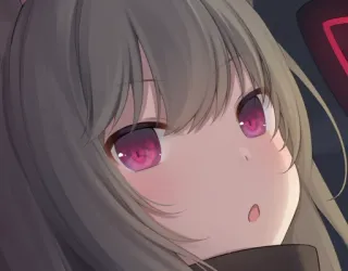 😒 a0e55e77 anime, chica, linda, ojos rosas, sonrojo, retrato, manga, dibujos animados telegram sticker