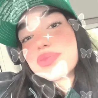 🥂 27cf4d8a mulher, rosto, retrato, maquiagem, borboleta, filtro telegram sticker