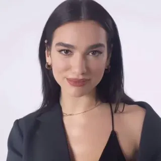🥂 86797bdc Dua Lipa cantora, mulher, celebridade, retrato, música, artista telegram sticker