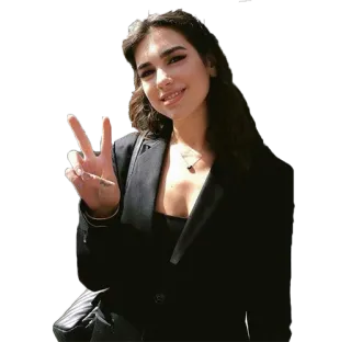 ✌ 260f8247 Dua Lipa Dua Lipa, chanteuse, femme, portrait, célébrité, pop star telegram sticker