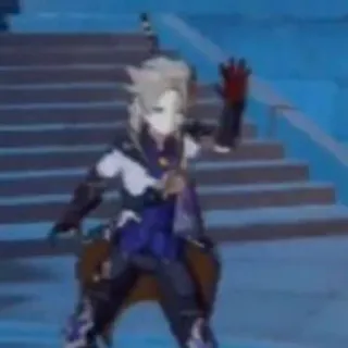 🖐 01061d0e Albedo Genshin Impact 动漫, 游戏, 阿贝多, 原神, 角色 telegram sticker