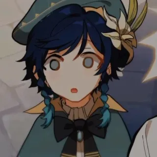 😮 054ee9b7 Venti Genshin Impact 动漫, 电子游戏, 原神, 温迪, 角色 telegram sticker